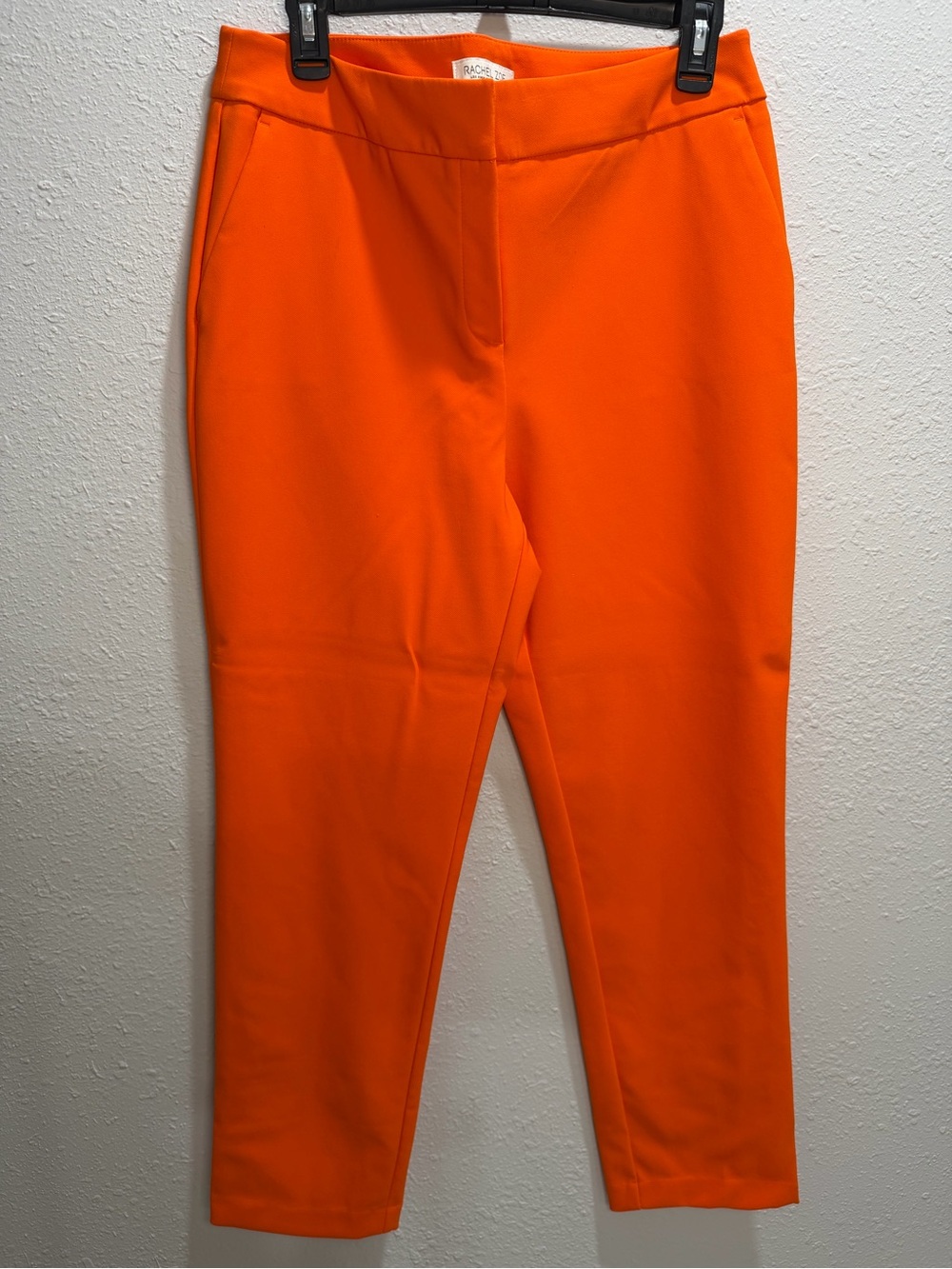 RACHEL Rachel Roy Bright Orange Straight-Leg Ponte Pants